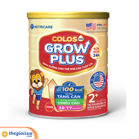 Sữa bôt Nutricare Colos 24h Grow Plus 2+ 850g