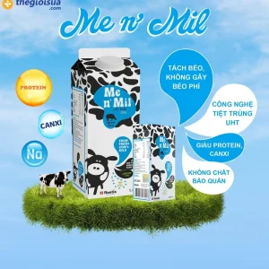 Sữa tươi tiệt trùng Me n’ Mil UHT Natural Milk 1,5% 200ml