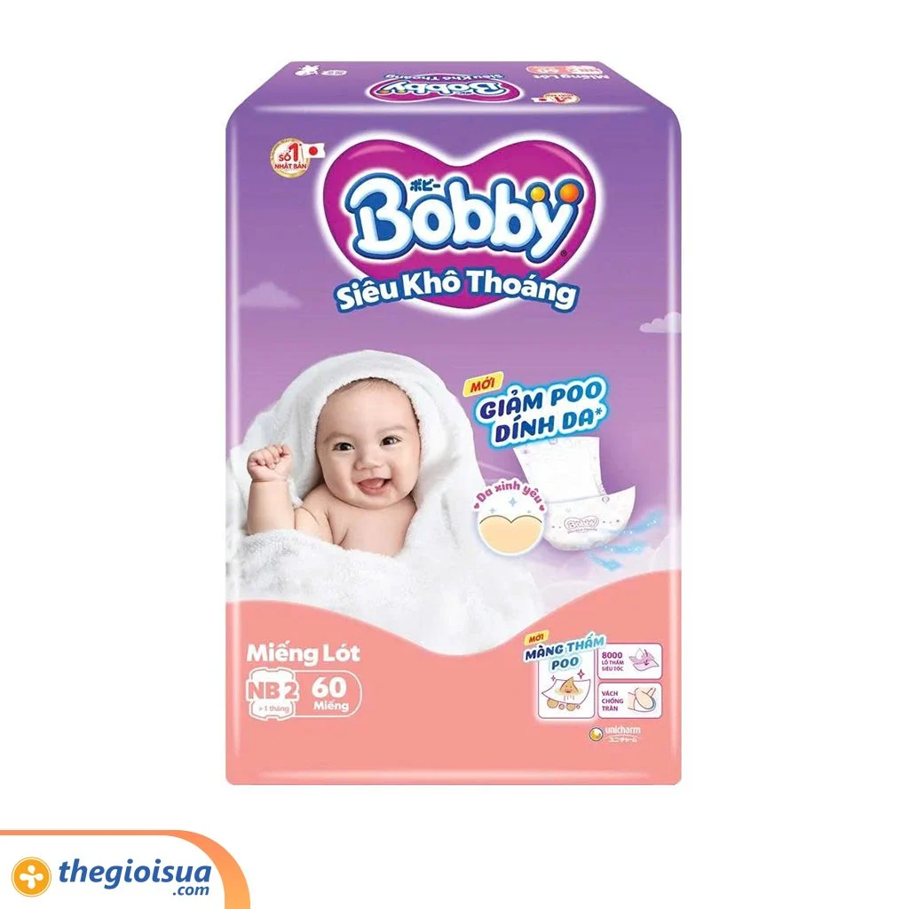 Miếng lót Bobby Newborn 2 – 60 miếng