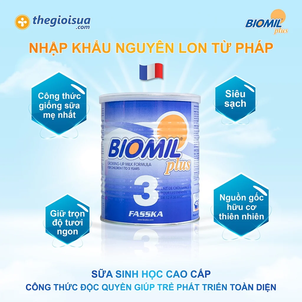 Sữa bột Biomil Plus 3 cho bé (1-3 tuổi)
