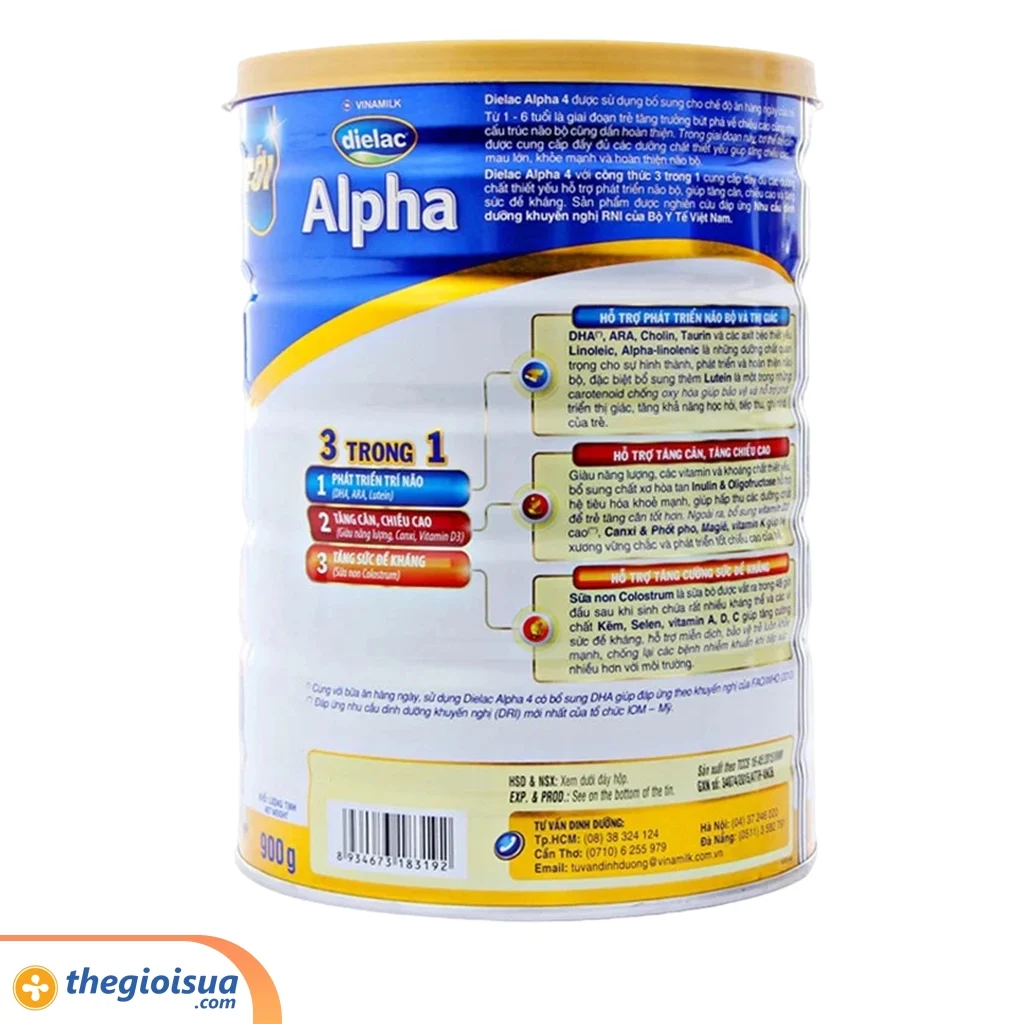 Sữa bột Dielac Alpha 4 900g