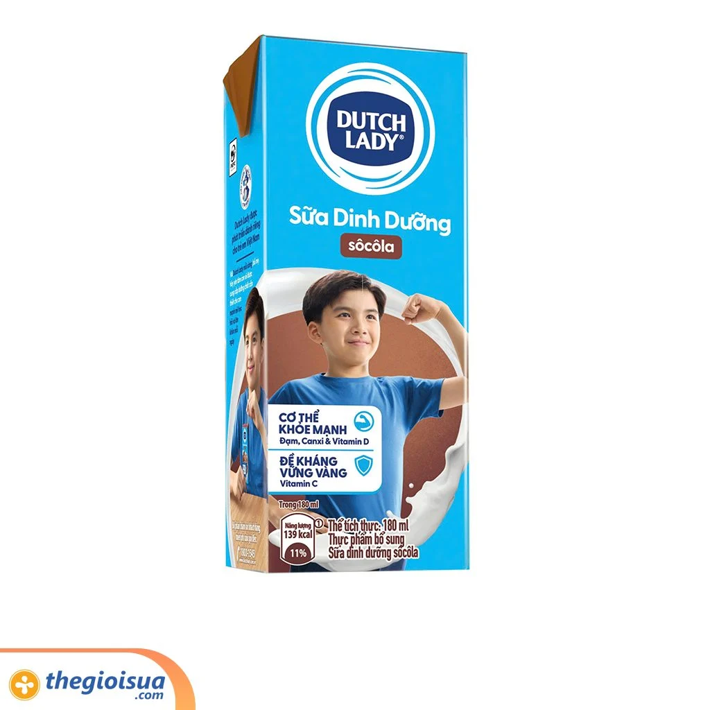 Sữa tươi tiệt trùng Dutch Lady Socola 180ml