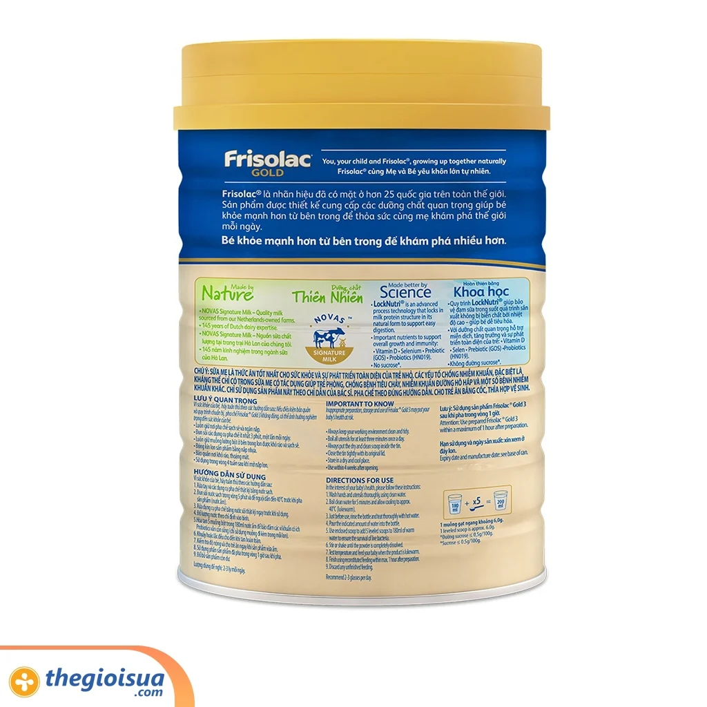 Sữa bột Frisolac Gold 3 850g