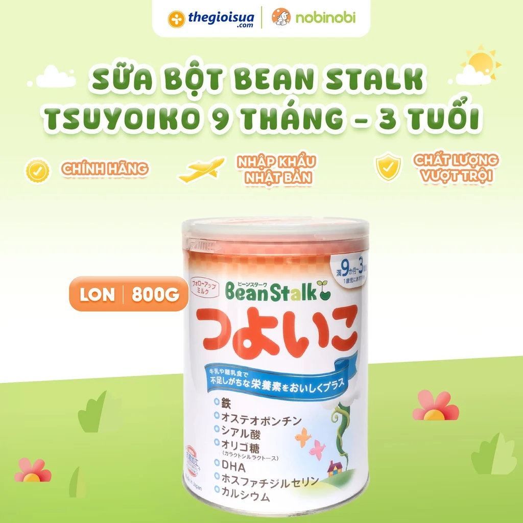 Sữa bột công thức Bean Stalk Tsuyoiko (9 tháng – 3 tuổi) 800g