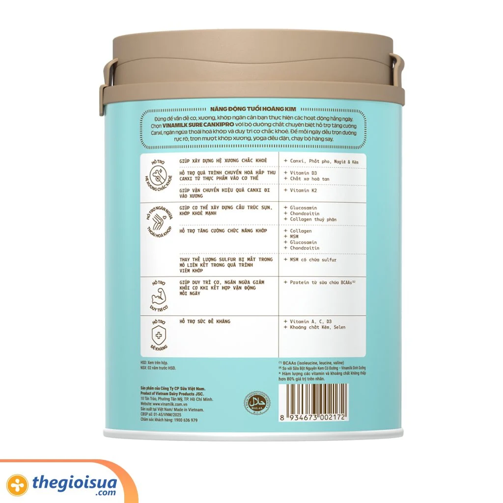 Sữa bột Vinamilk Sure CanxiPro HT 900g