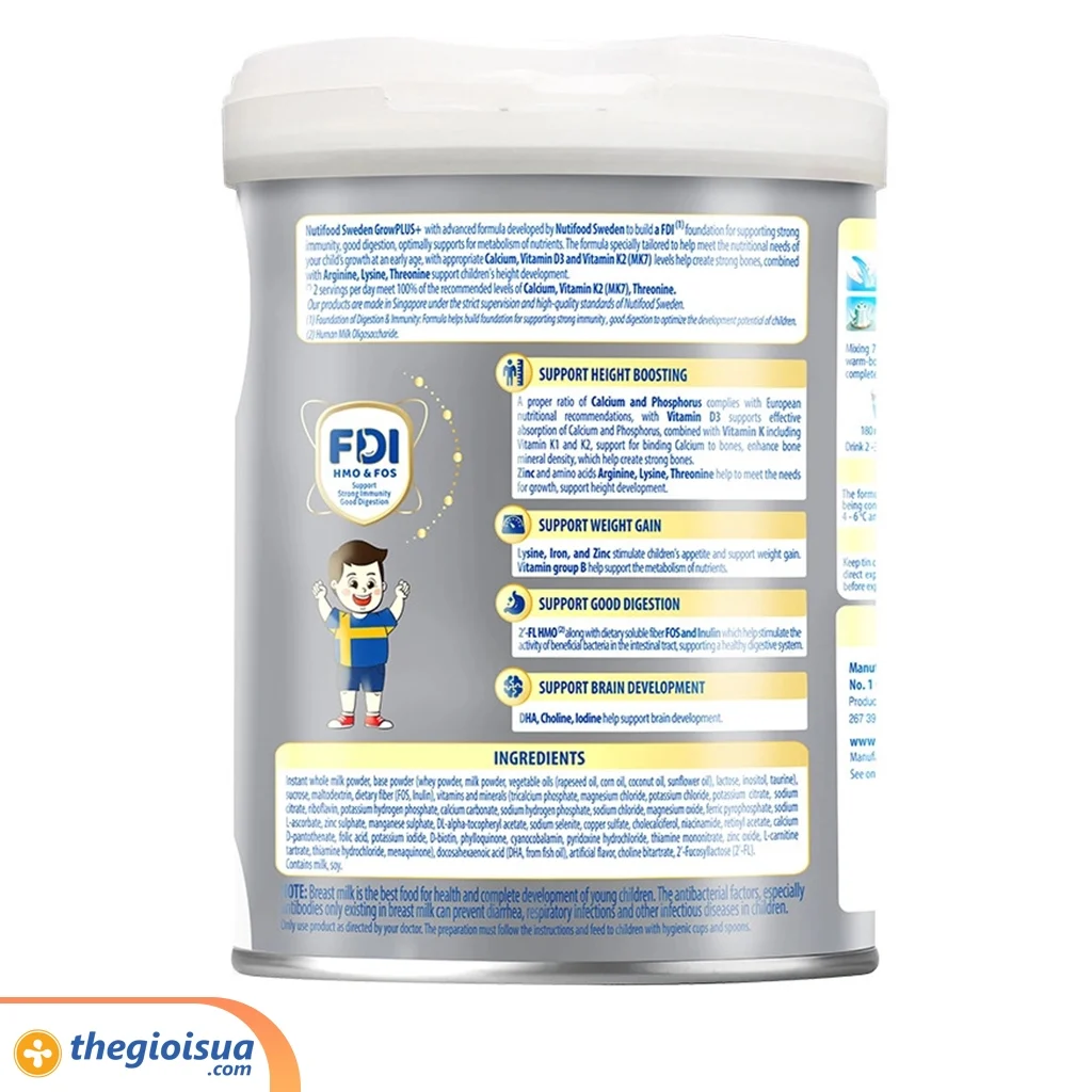 Sữa bột công thức GrowPlus+ Height Boosting 1+ (1-2tuổi) 800g