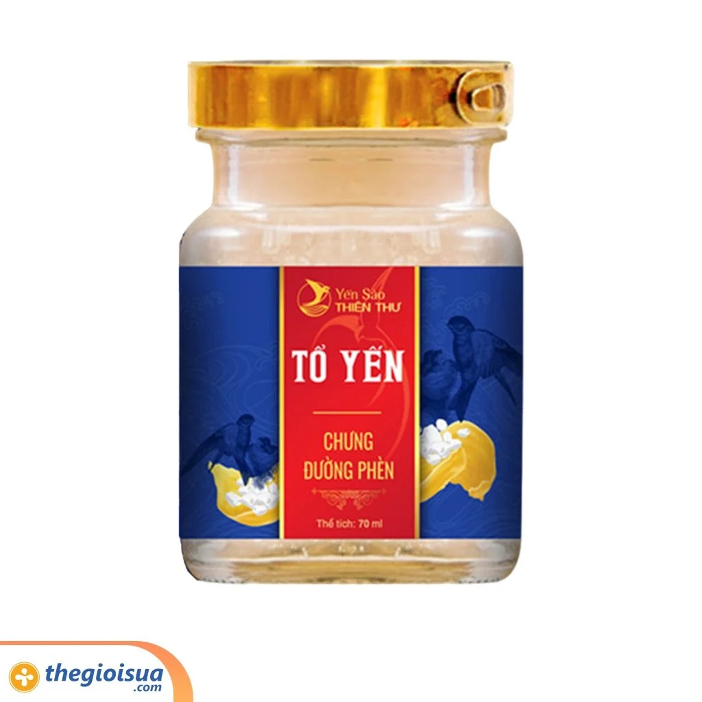 Yến sào Thiên Thư – Tổ yến chưng đường phèn – Yến tươi 1.5g 6x70ml